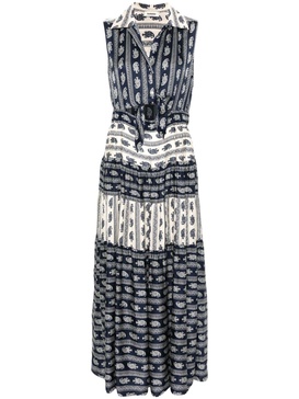 paisley sleeveless maxi dress