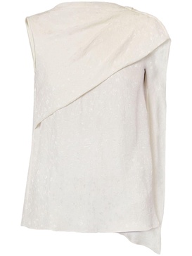 asymmetric-design draped blouse 