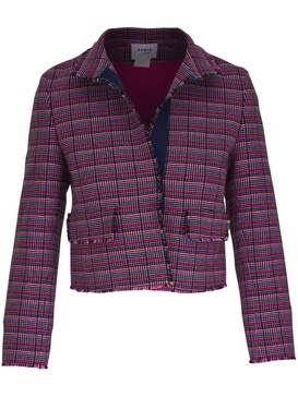 checked cropped jacket