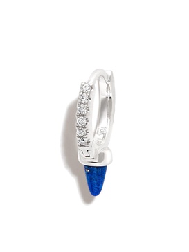 18kt white gold lapis lazuli and diamond earring