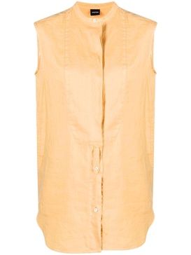 sleeveless linen blouse