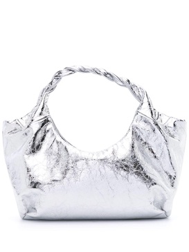 metallic-leather shoulder bag