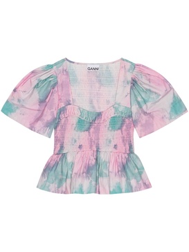 tie-dye organic cotton blouse