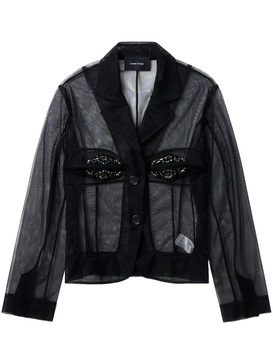 embellished bust fitted jacket