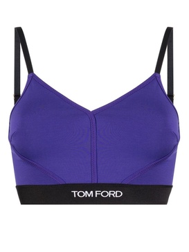 logo-trim stretch bralette