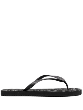 logo-print flip flops