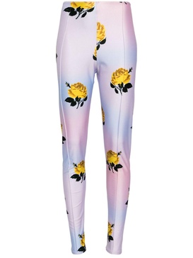 floral-print skinny trousers