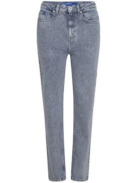 high-rise straight-leg jeans