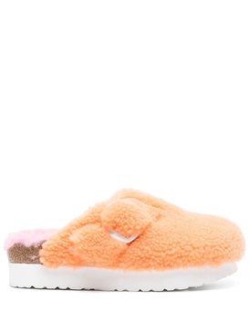 Boston Big Buckle shearling slippers