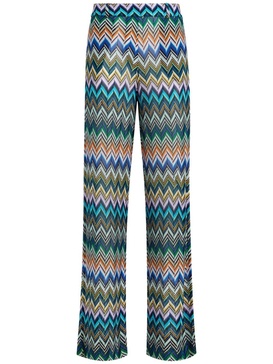 zigzag high-waisted trousers 