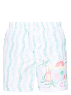 Memphis-print swim shorts