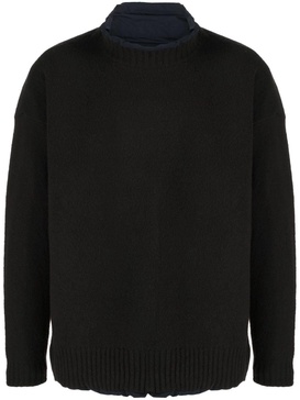 mock-neck reversible jumper