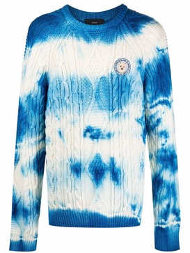 tie-dye cable-knit jumper