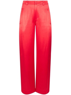 wide-leg satin trousers