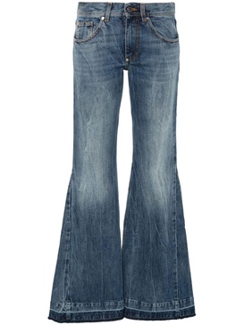 mid-rise flared jeans