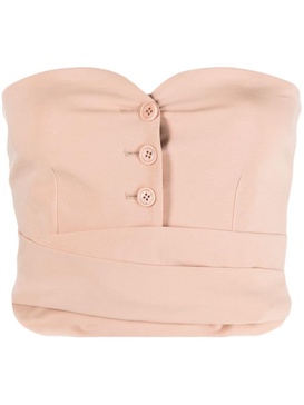 bustier stretch-cotton crop top