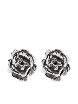 rose-detail stud earrings