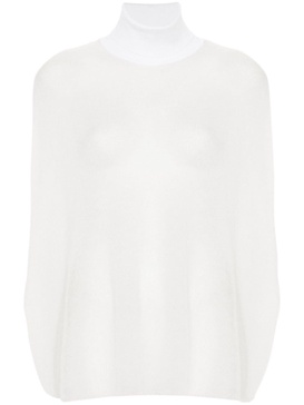 open-knit high-neck top