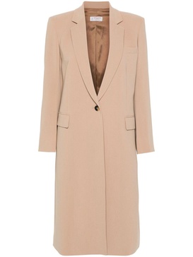 single-breasted midi coat