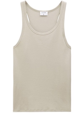 racerback fine-ribbed tank top