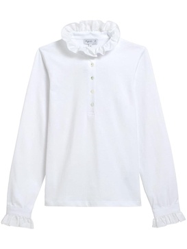 ruffled cotton blouse