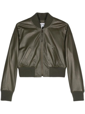 leather bomber jacket