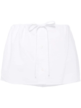 crystal-embellished cotton skort