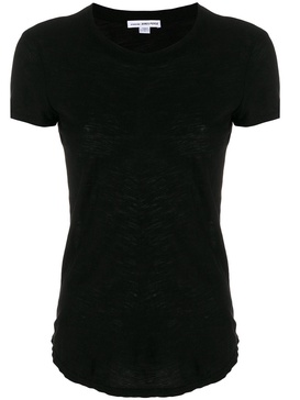 sheer slub crew neck tee