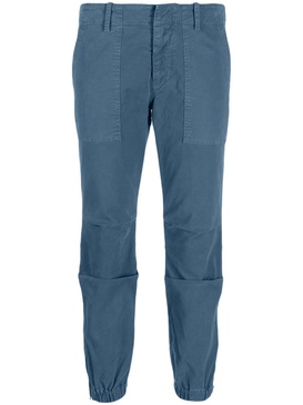 concealed-fastening cotton tapered trousers 