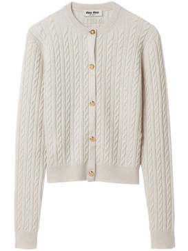 cable-knit cashmere cardigan