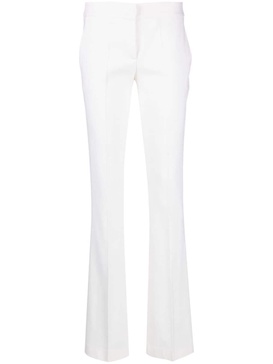 flared wool-blend trousers