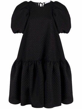 Alexa puff-shoulder dress