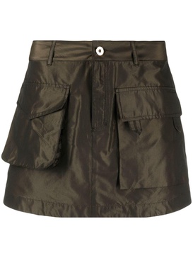 cargo pockets recycled polyester miniskirt