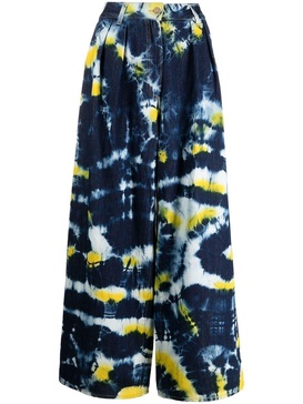 Moonrise tie-dye wide-leg jeans