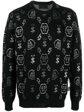 LS jacquard monogram jumper