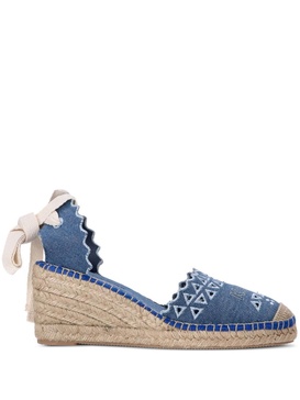 Kamini cut-out denim espadrilles