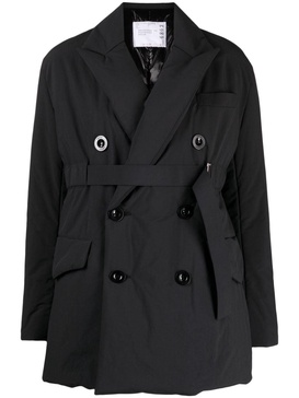 double-breasted padded trench coat