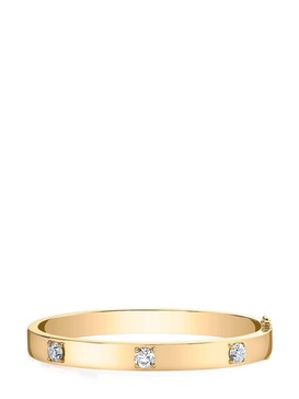 18kt yellow gold diamond bangle bracelet