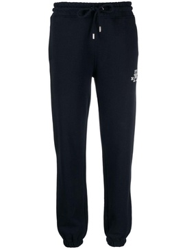 monogram-embroidered cotton track pants