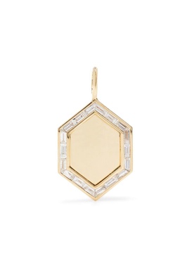 18kt yellow gold diamond charm