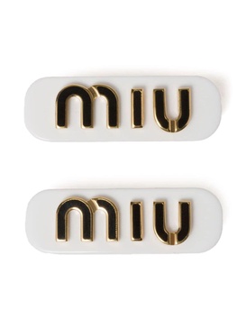 logo-lettering hair clip (pack of two)