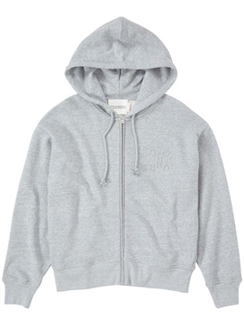 logo-embossed hoodie 