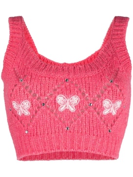 sleeveless knitted top