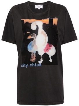 City Chick-print T-shirt