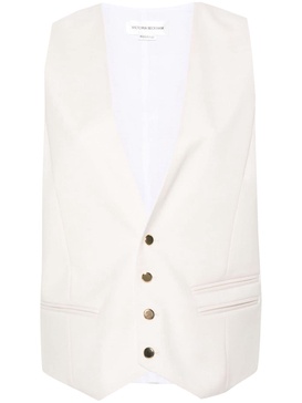 V-neck buttoned waistcoat