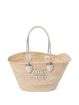 woven raffia beach bag