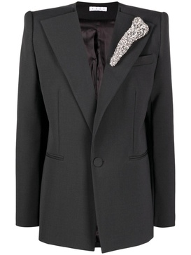 Crystal Bone single-breasted blazer