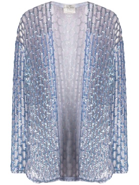 cut-out sequin tulle jacket