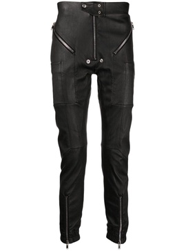 zipper-detailing skinny trousers