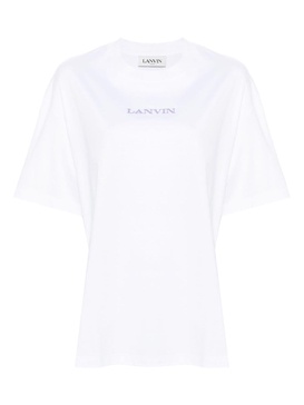 logo-embroidered cotton T-shirt